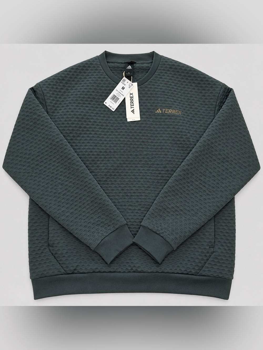 Adidas Terrex Xploric Men’s Hiking Crewneck Sweatshirt Green JF9058 Size Medium